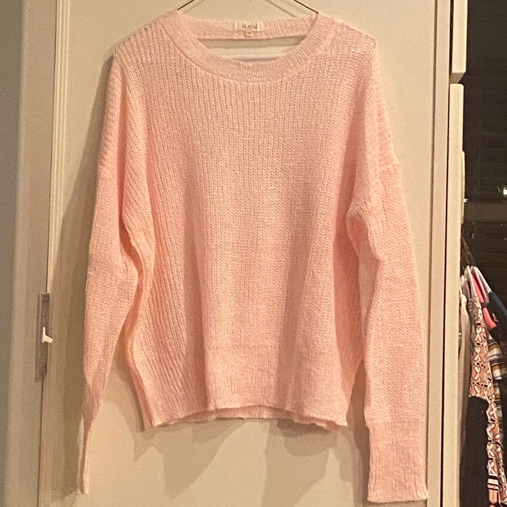 Pink cross back sweater